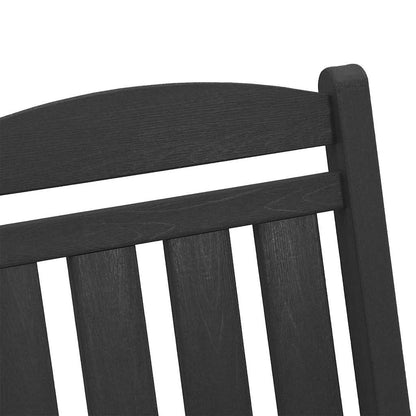 Rocking Chair 3 pcs Black Polyethylene