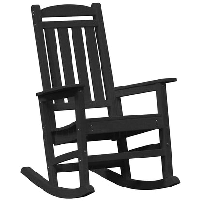 Rocking Chair 3 pcs Black Polyethylene