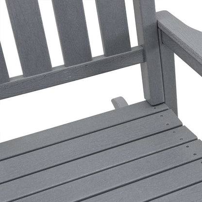 Rocking Chair 3 pcs Light Grey Polyethylene