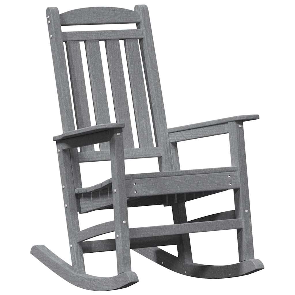 Rocking Chair 3 pcs Light Grey Polyethylene