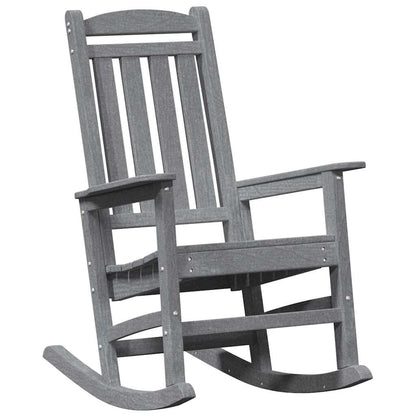 Rocking Chair 3 pcs Light Grey Polyethylene