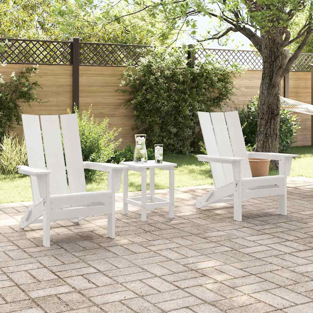 Garden Chair 2 pcs White 80.5 x 74.5 x 92 cm Polyethylene