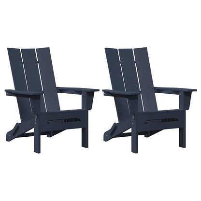 Garden Chair 2 pcs Navy 80.5 x 74.5 x 92 cm Polyethylene