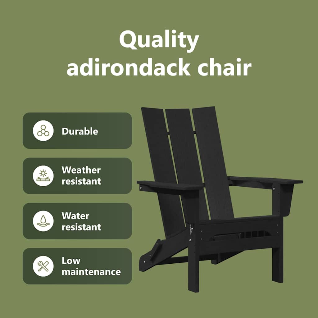 Garden Chair 2 pcs Black 80.5 x 74.5 x 92 cm Polyethylene