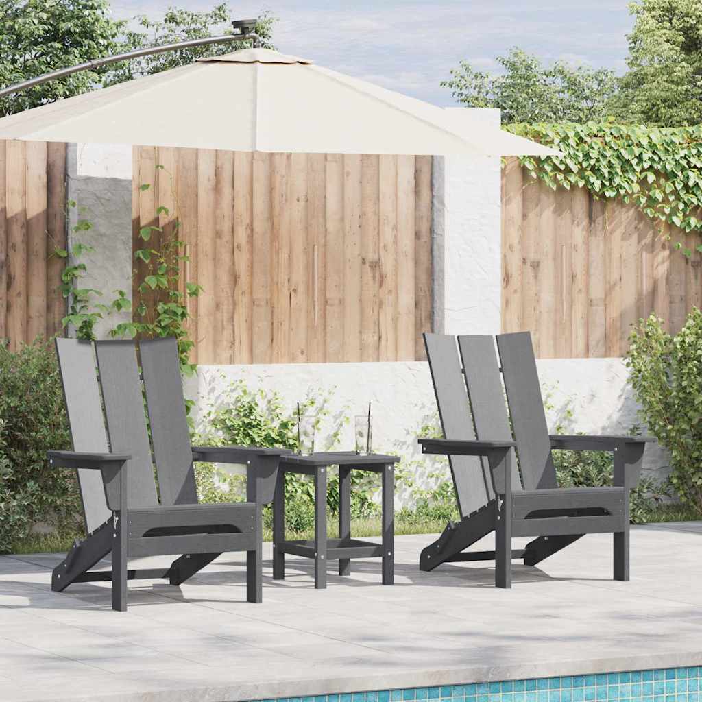 Garden Chair 2 pcs Light Grey 80.5 x 74.5 x 92 cm Polyethylene