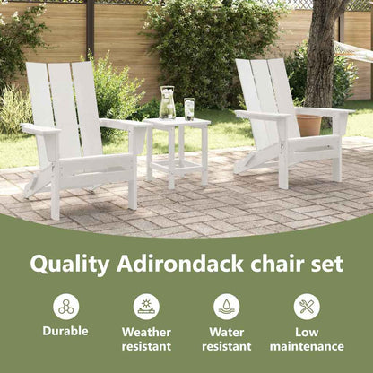 Garden Chair 3 pcs White 80.5 x 74.5 x 92 cm Polyethylene