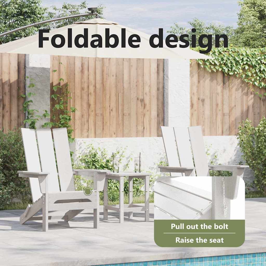 Garden Chair 3 pcs White 80.5 x 74.5 x 92 cm Polyethylene
