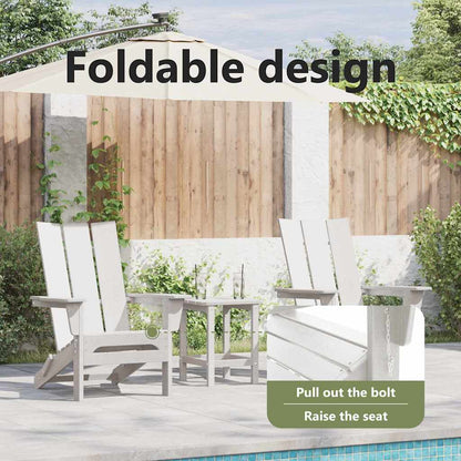 Garden Chair 3 pcs White 80.5 x 74.5 x 92 cm Polyethylene