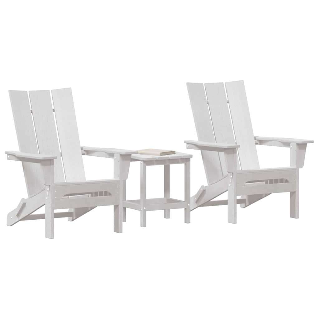 Garden Chair 3 pcs White 80.5 x 74.5 x 92 cm Polyethylene