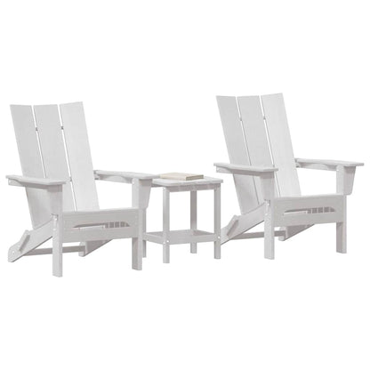 Garden Chair 3 pcs White 80.5 x 74.5 x 92 cm Polyethylene