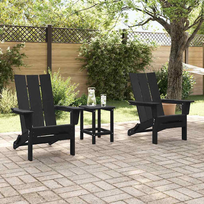 Garden Chair 3 pcs Black 80.5 x 74.5 x 92 cm Polyethylene