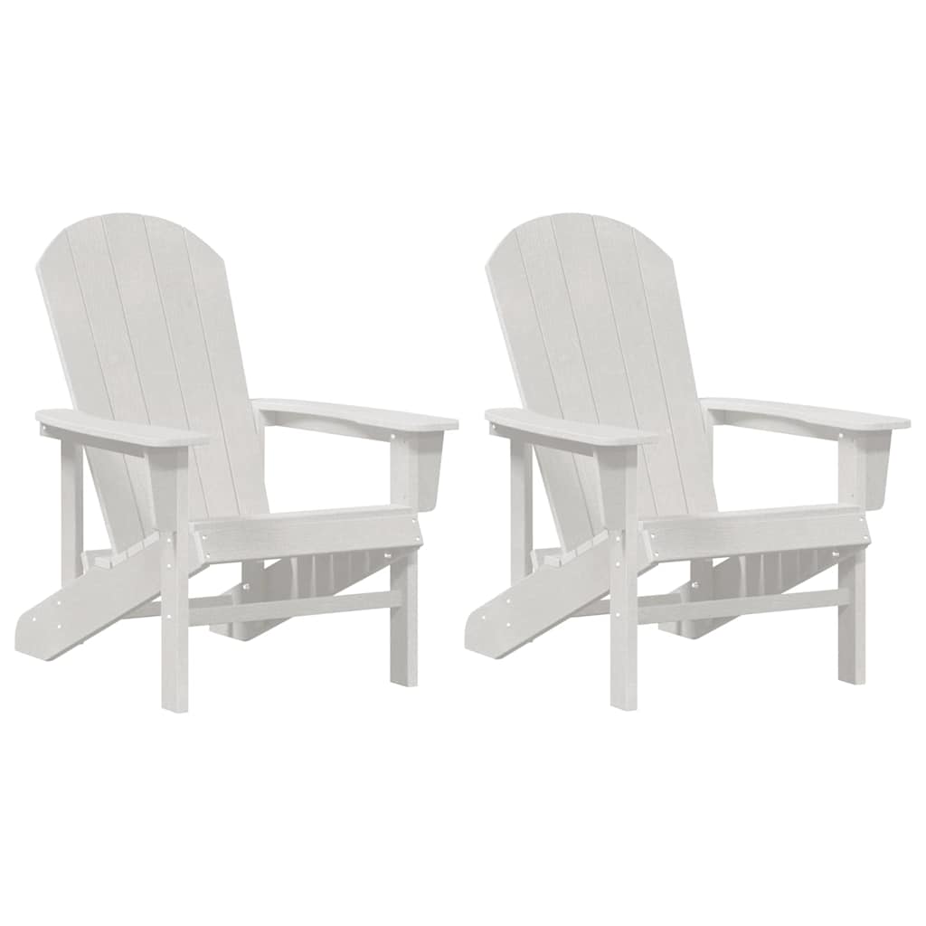 Garden Chair 2 pcs White 82 x 74 x 92 cm Polyethylene