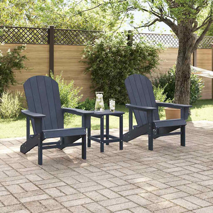 Garden Chair 2 pcs Navy 82 x 74 x 92 cm Polyethylene