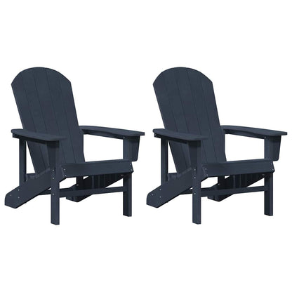 Garden Chair 2 pcs Navy 82 x 74 x 92 cm Polyethylene
