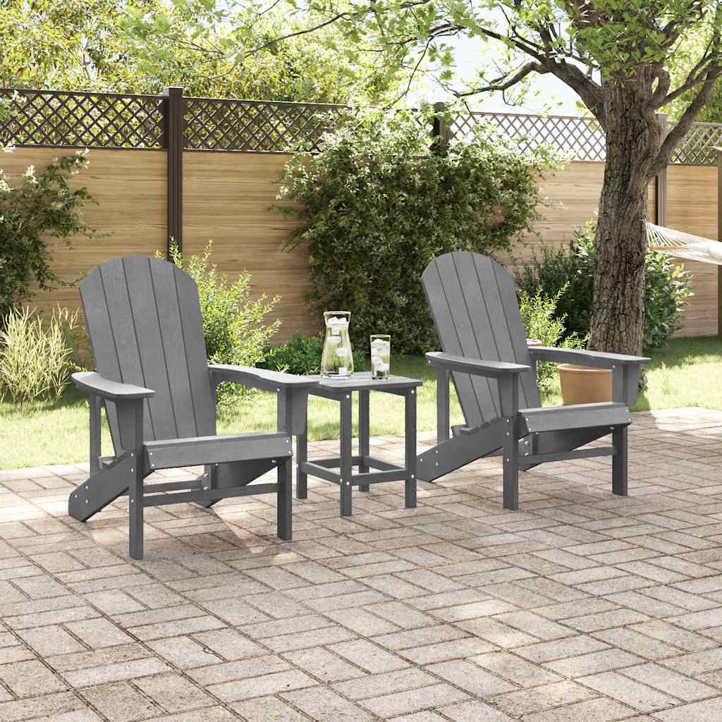 Garden Chair 2 pcs Light Grey 82 x 74 x 92 cm Polyethylene