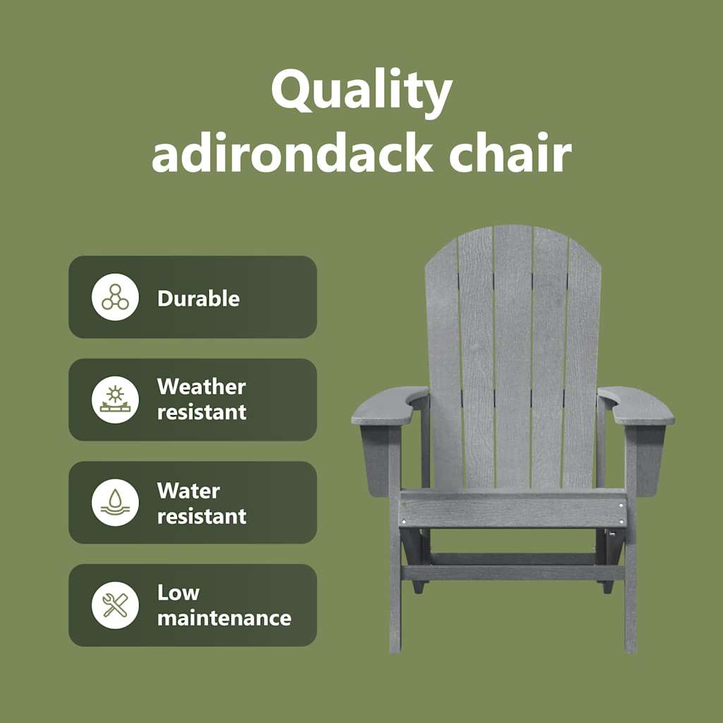 Garden Chair 2 pcs Light Grey 82 x 74 x 92 cm Polyethylene