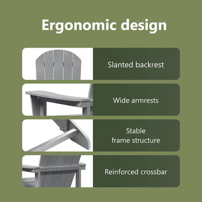 Garden Chair 2 pcs Light Grey 82 x 74 x 92 cm Polyethylene