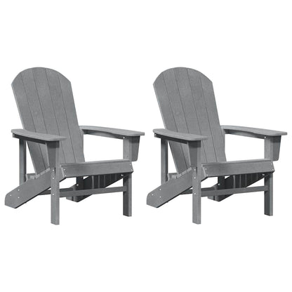 Garden Chair 2 pcs Light Grey 82 x 74 x 92 cm Polyethylene