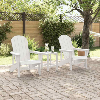 Garden Chair 3 pcs White Polyethylene
