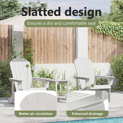 Garden Chair 3 pcs White Polyethylene