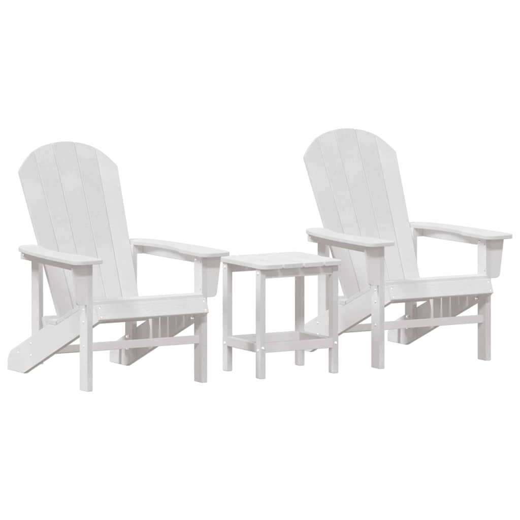 Garden Chair 3 pcs White Polyethylene