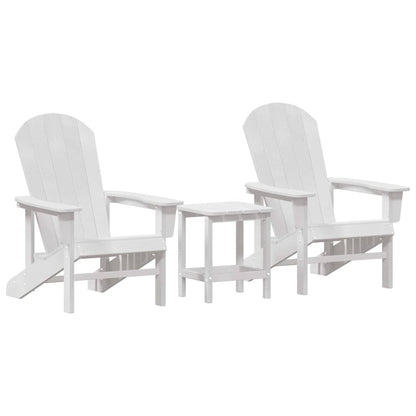 Garden Chair 3 pcs White Polyethylene