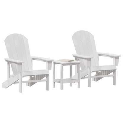 Garden Chair 3 pcs White Polyethylene