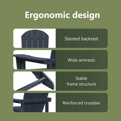 Garden Chair 3 pcs Navy Polyethylene