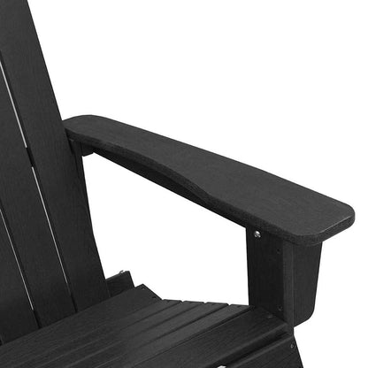 Garden Lounge Set 3 pcs Black HDPE