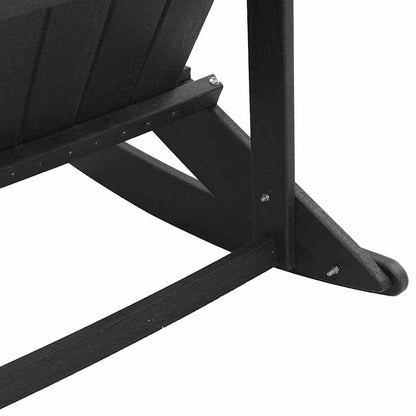 Garden Lounge Set 3 pcs Black HDPE