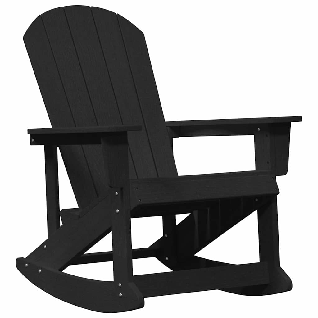 Garden Lounge Set 3 pcs Black HDPE