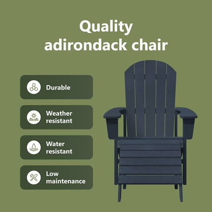 Garden Chair 2 pcs Navy 83 x 74 x 92 cm Polyethylene