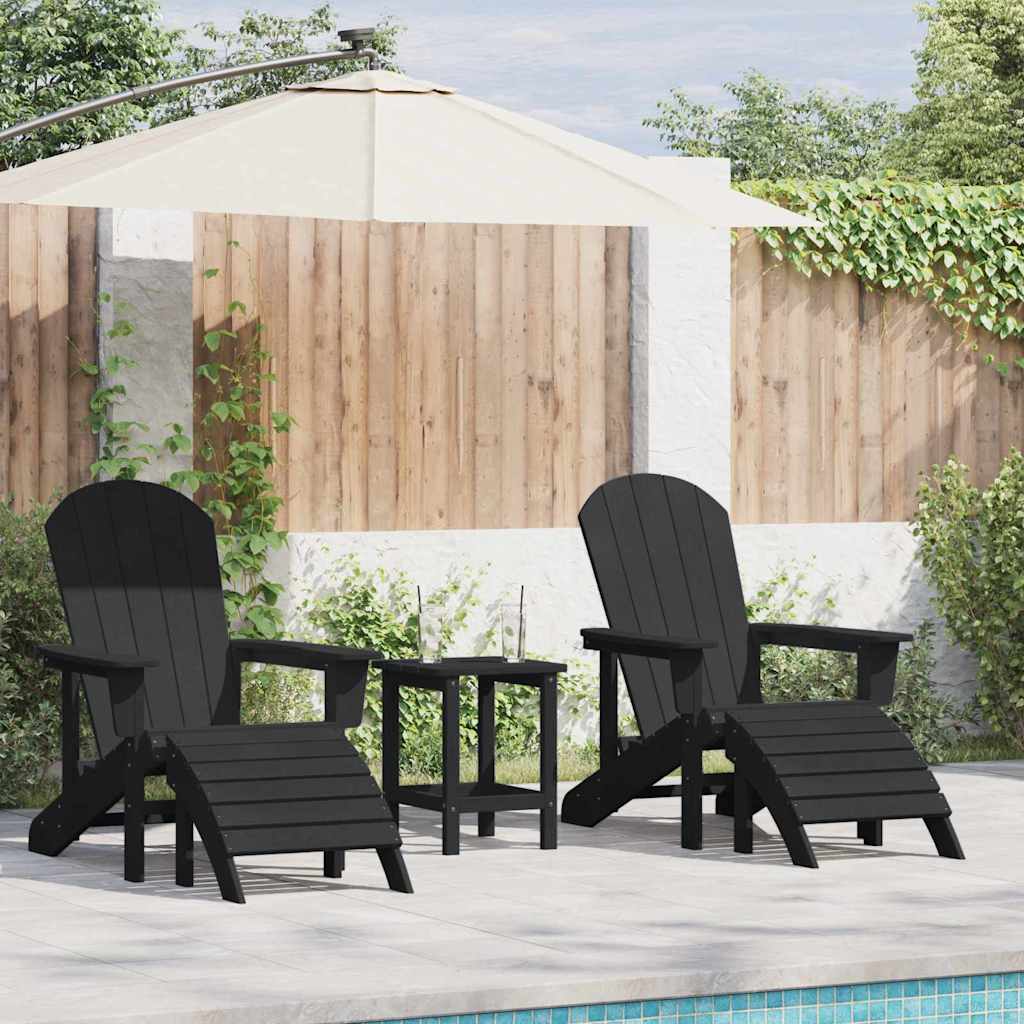 Garden Chair 2 pcs Black 83 x 74 x 92 cm Polyethylene