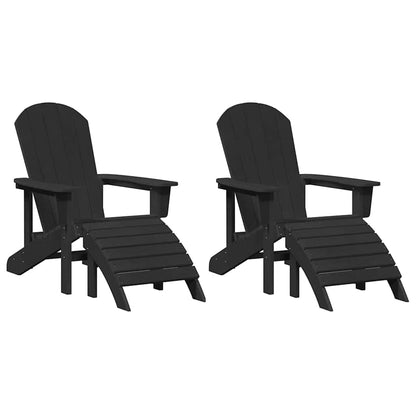 Garden Chair 2 pcs Black 83 x 74 x 92 cm Polyethylene