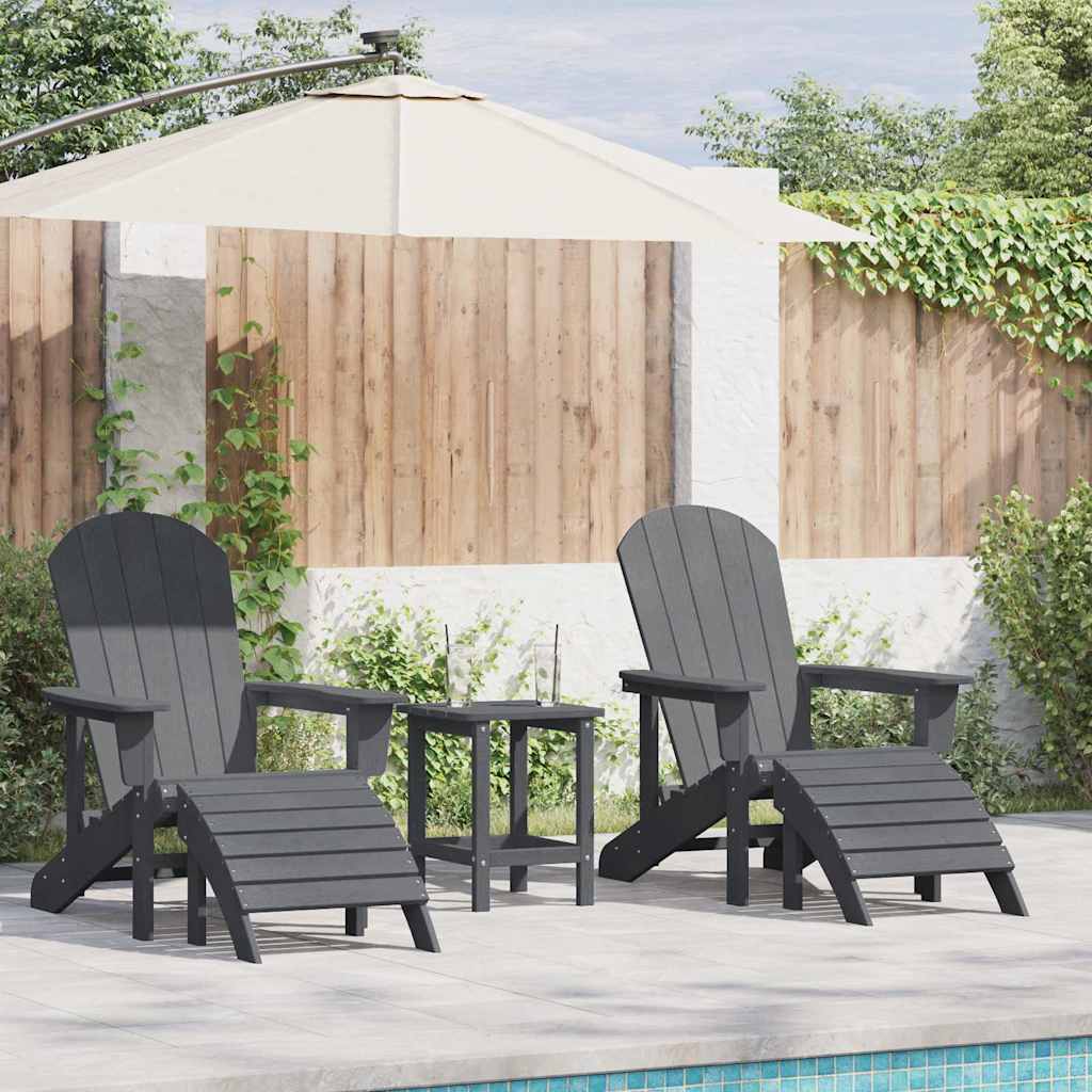 Garden Chair 2 pcs Light Grey 83 x 74 x 92 cm Polyethylene