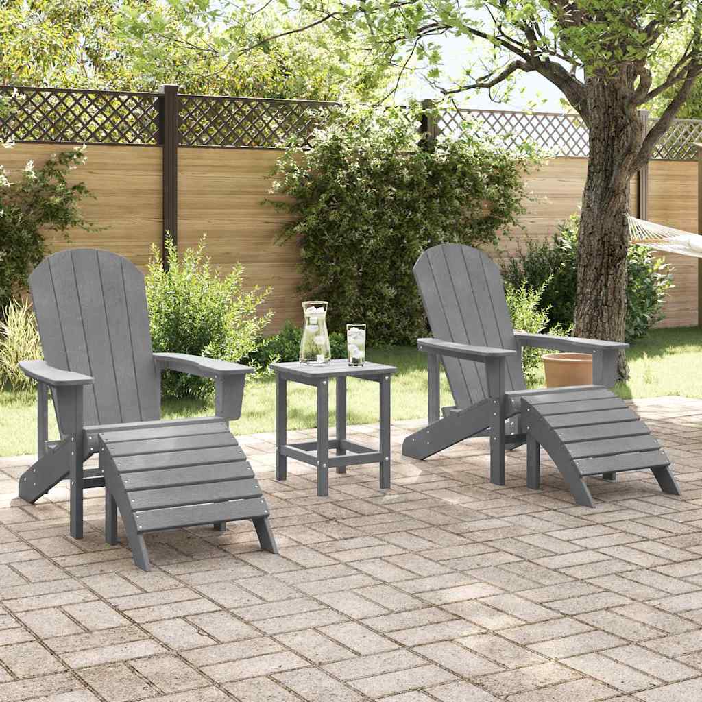 Garden Chair 2 pcs Light Grey 83 x 74 x 92 cm Polyethylene