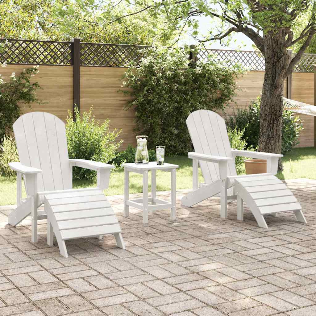 Garden Chair 3 pcs White Polyethylene