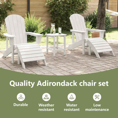 Garden Chair 3 pcs White Polyethylene
