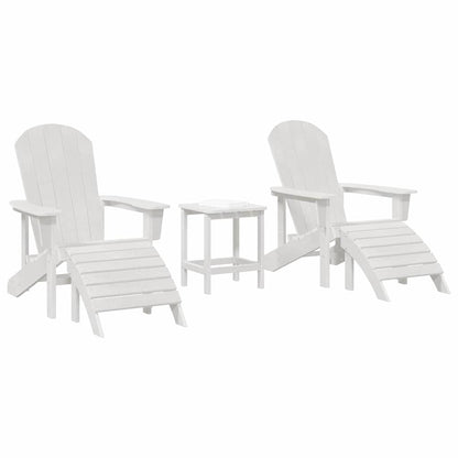 Garden Chair 3 pcs White Polyethylene