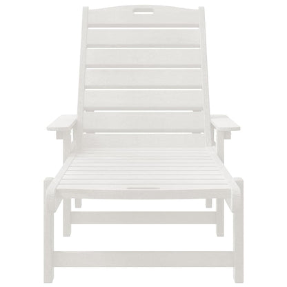 Sun Lounger 2 pcs White 195.5 x 53 x 98.5 cm Polyethylene