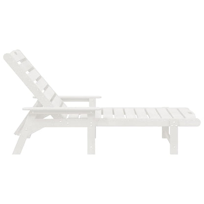 Sun Lounger 2 pcs White 195.5 x 53 x 98.5 cm Polyethylene