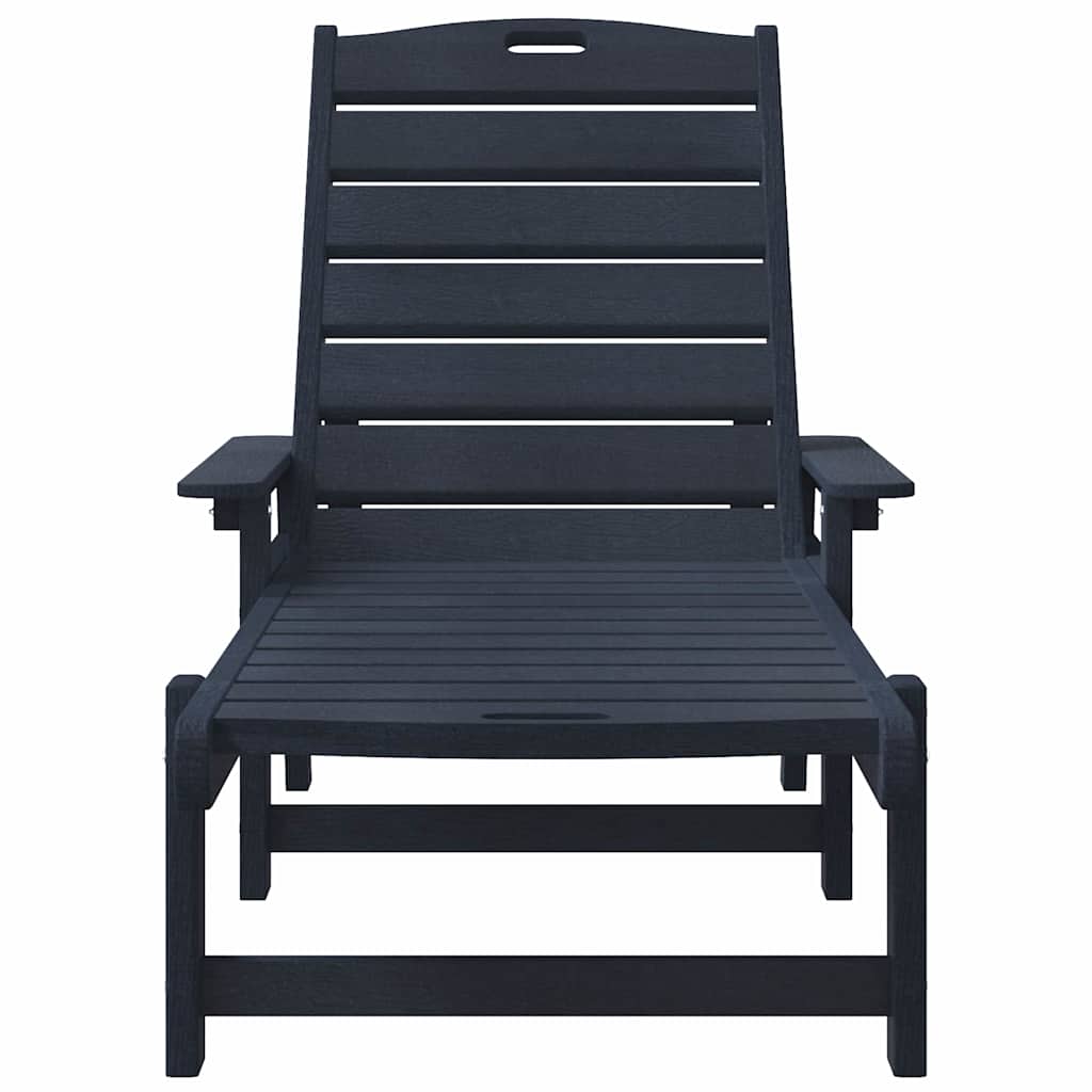 Sun Lounger 2 pcs Navy 195.5 x 53 x 98.5 cm Polyethylene