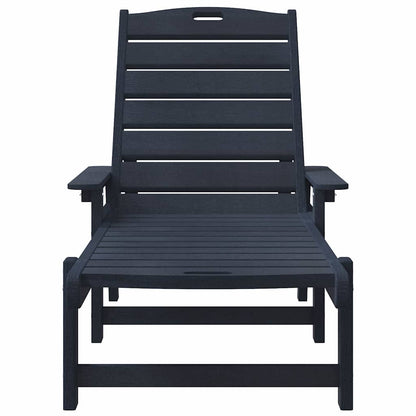 Sun Lounger 2 pcs Navy 195.5 x 53 x 98.5 cm Polyethylene