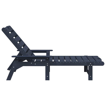 Sun Lounger 2 pcs Navy 195.5 x 53 x 98.5 cm Polyethylene