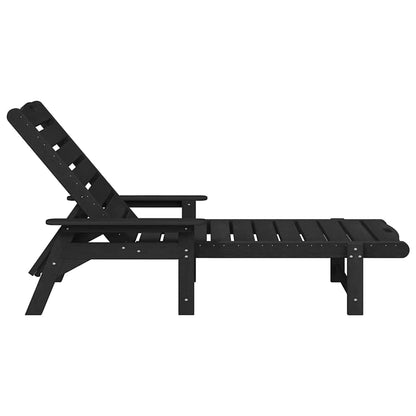 Sun Lounger 2 pcs Black 195.5 x 53 x 98.5 cm Polyethylene