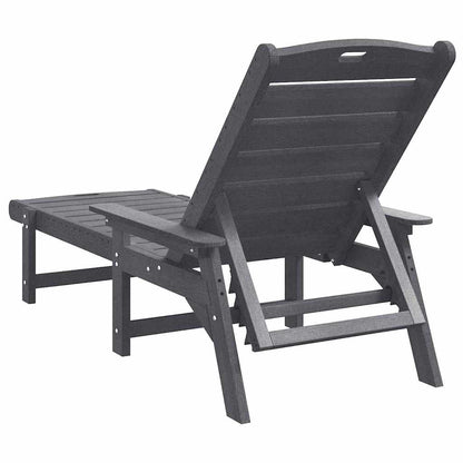 Sun Lounger 2 pcs Light Grey 195.5 x 53 x 98.5 cm Polyethylene