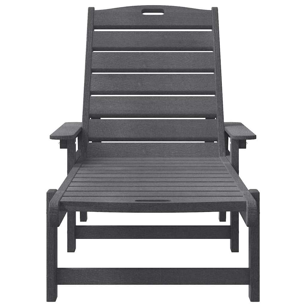Sun Lounger 2 pcs Light Grey 195.5 x 53 x 98.5 cm Polyethylene