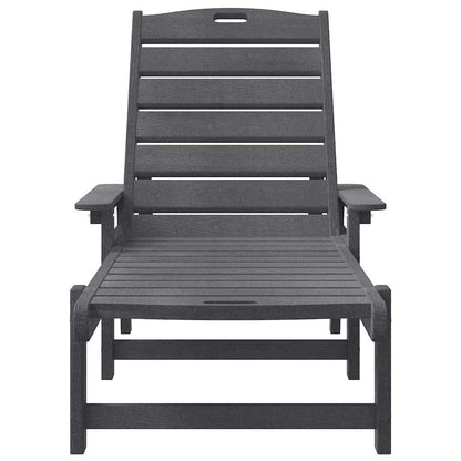 Sun Lounger 2 pcs Light Grey 195.5 x 53 x 98.5 cm Polyethylene