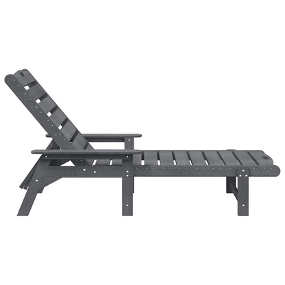 Sun Lounger 2 pcs Light Grey 195.5 x 53 x 98.5 cm Polyethylene