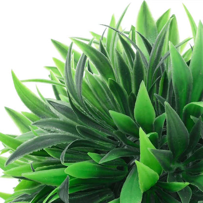 Close-up of Artificial Boxwood Balls with LED Lights 2 pcs Green 30 cm, highlighting the lush green texture and elegant design ideal for indoor or outdoor decor.